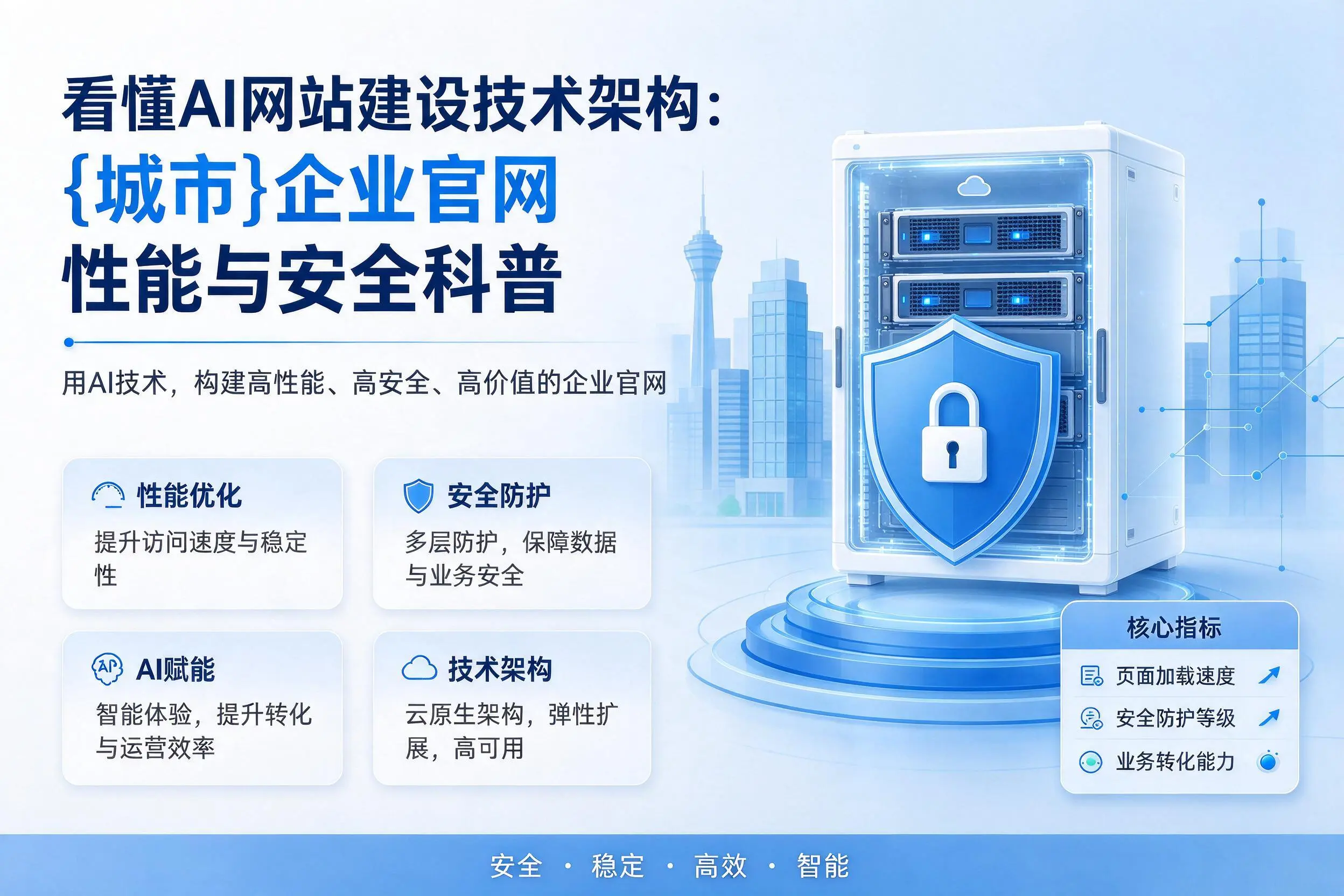 看懂AI网站建设技术架构：德阳企业官网性能与安全科普