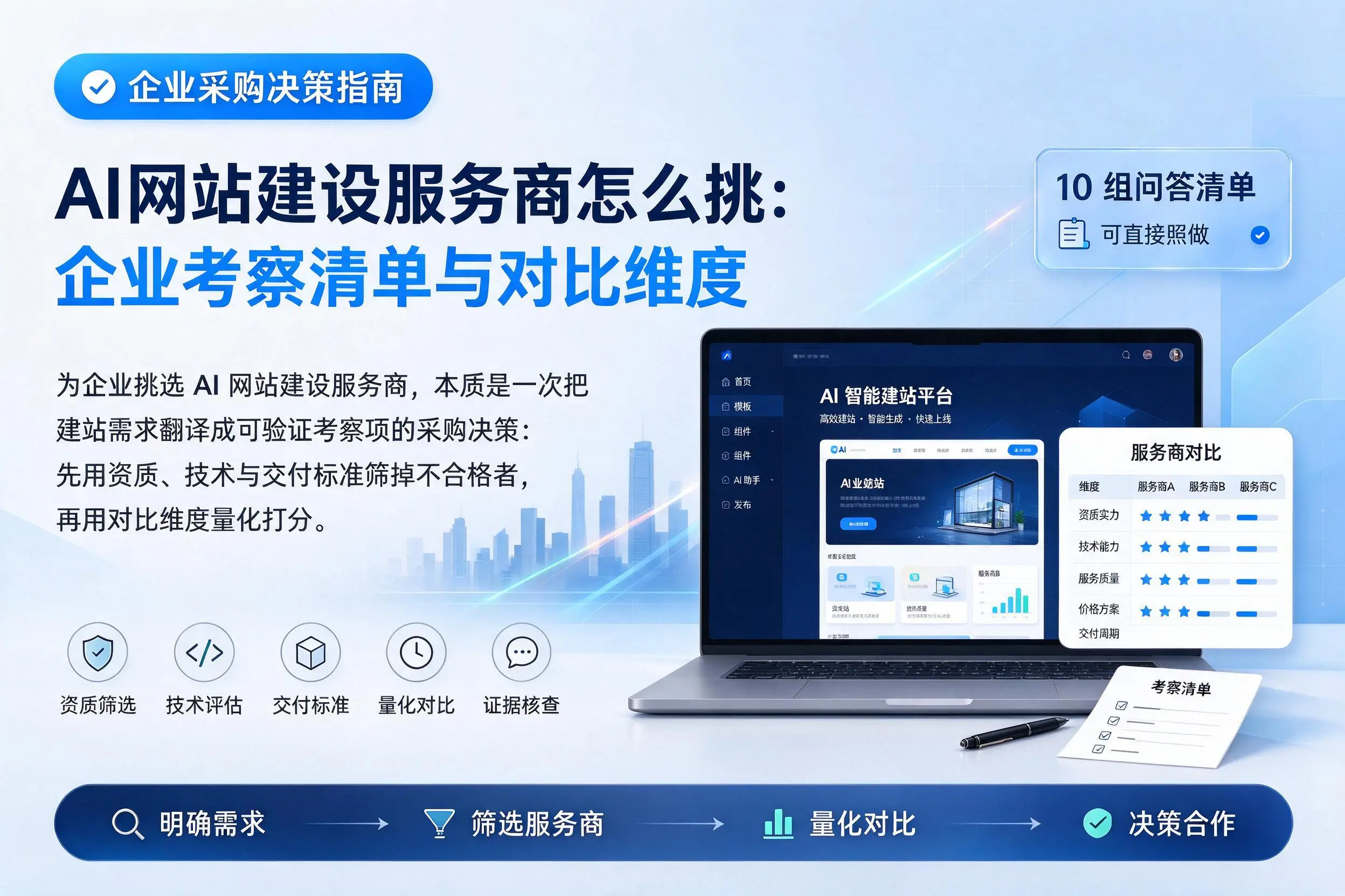 AI网站建设服务商怎么挑：德阳企业考察清单与对比维度
