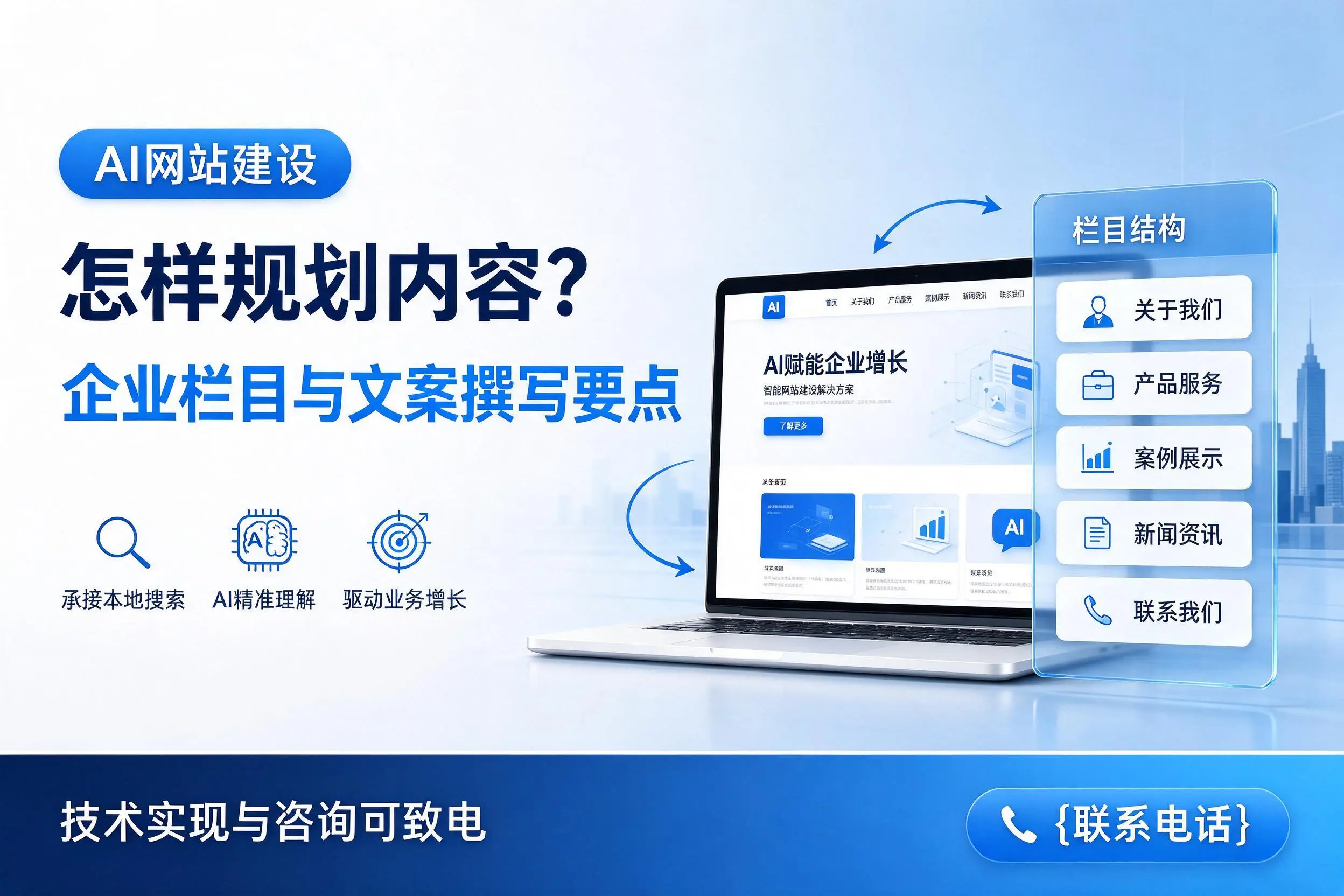 AI网站建设怎样规划内容?德阳企业栏目与文案撰写要点