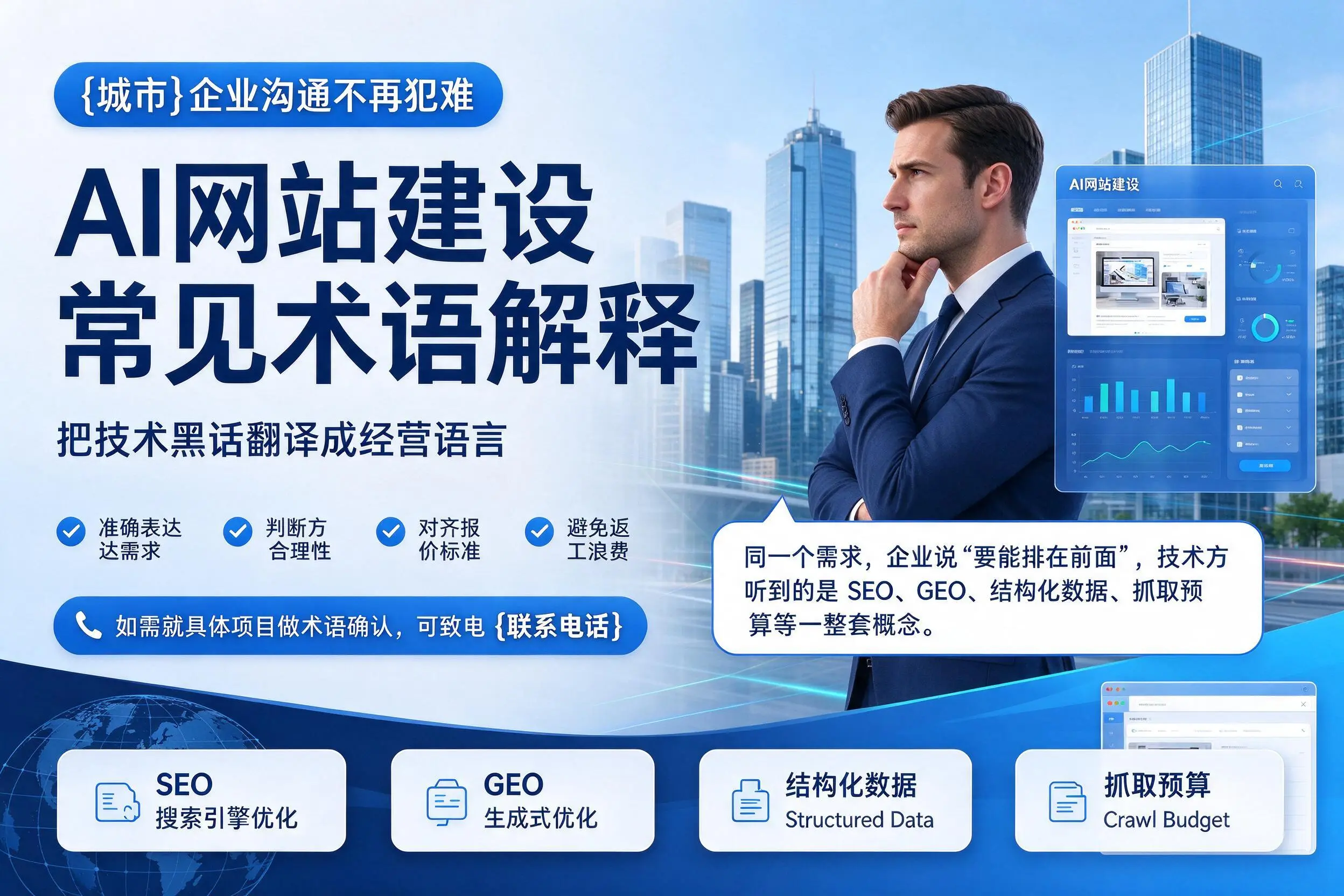 AI网站建设常见术语解释,德阳企业沟通不再犯难