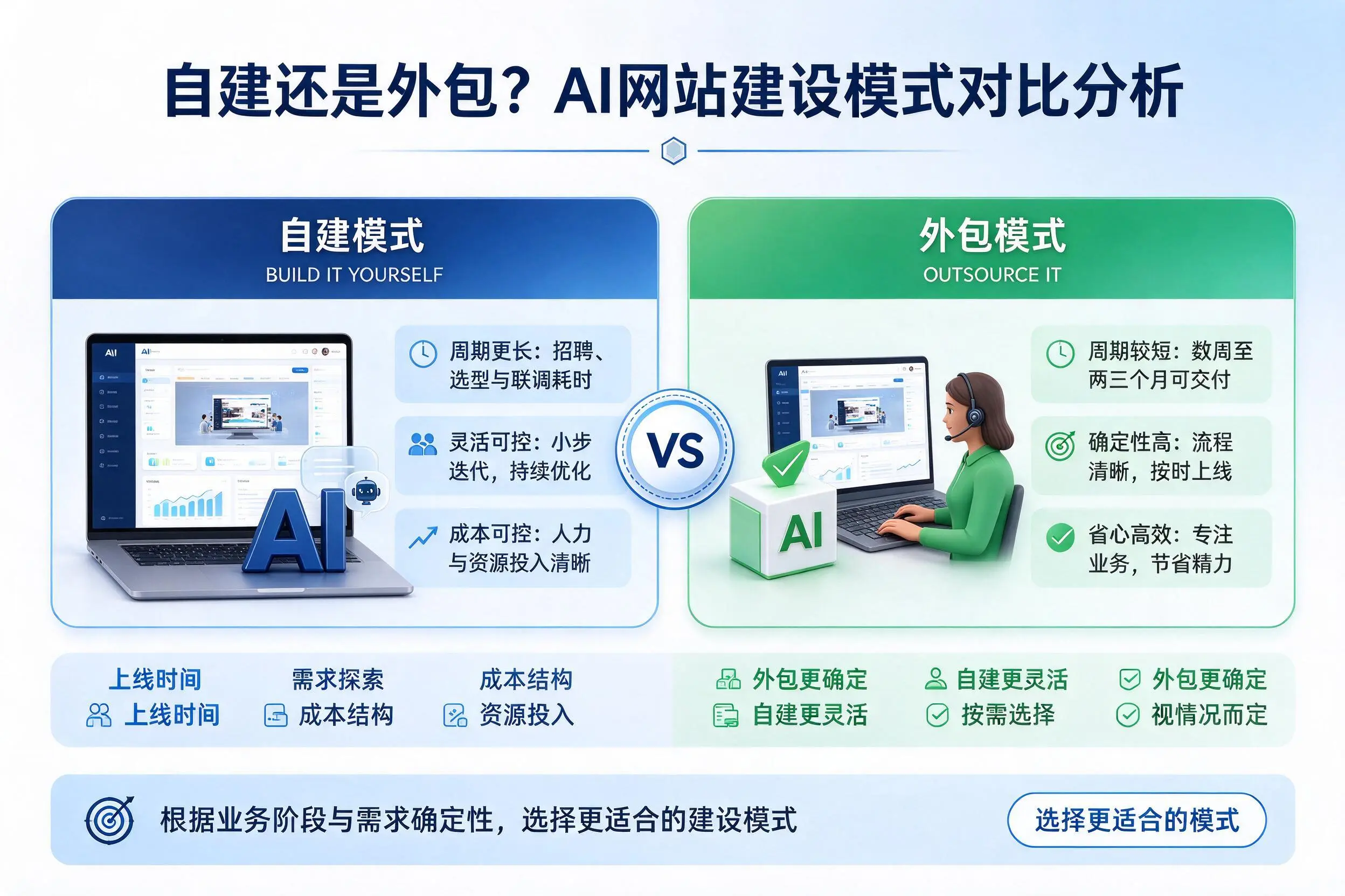 自建还是外包？德阳AI网站建设模式对比分析