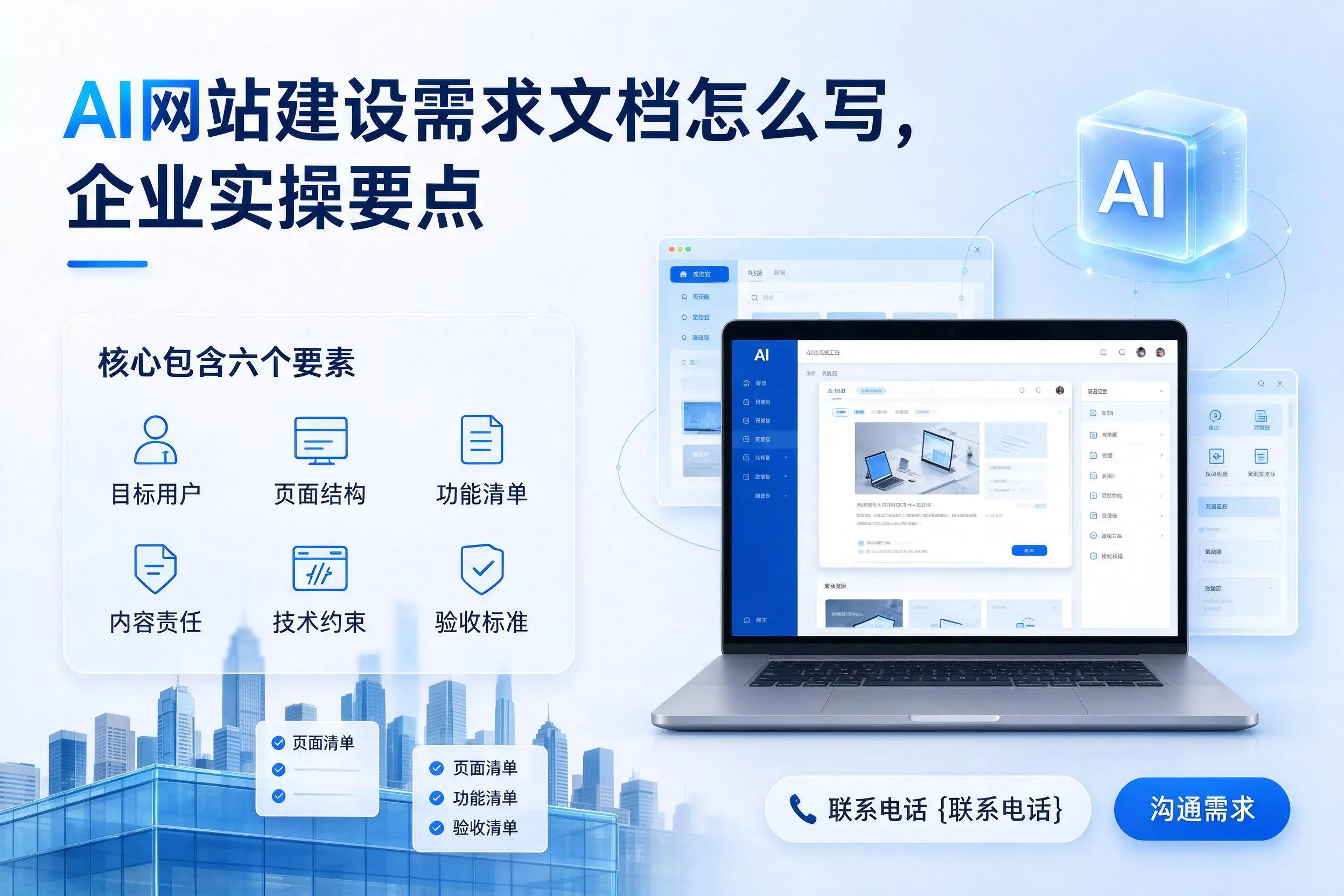 AI网站建设需求文档怎么写，德阳企业实操要点